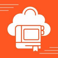 icono de vector de biblioteca de nube