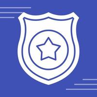 icono de vector de escudo de policía