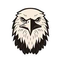 American Bald Eagle or hawk falcon isolated vector sign emblem logo element background. Bald Eagle or hawk falcon isolated vector sign emblem logo element background. Eagle or hawk falcon