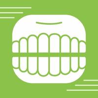 icono de vector de dentadura postiza