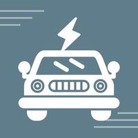 icono de vector de coche eléctrico