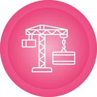 Crane Lifting Vector Icon