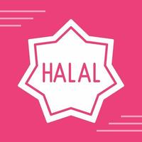 icono de vector halal