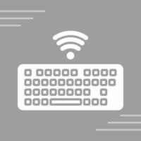 Wireless Keyboard Vector Icon