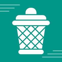 icono de vector de cubo de basura