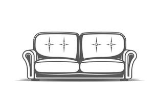 Sofa isolated on white background vector