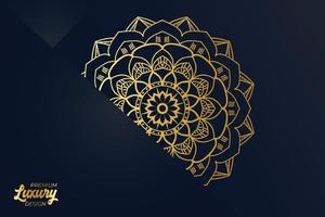 Luxury mandala design background template vector