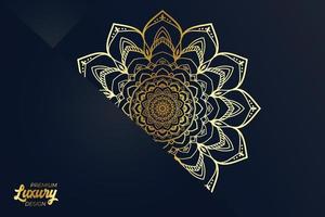 Luxury mandala design background template vector