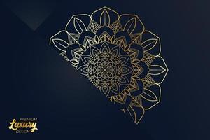 Luxury mandala design background template vector