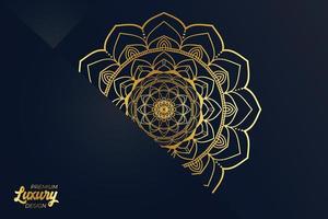 Luxury mandala design background template vector