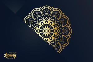 Luxury mandala design background template vector