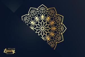 Luxury mandala design background template vector