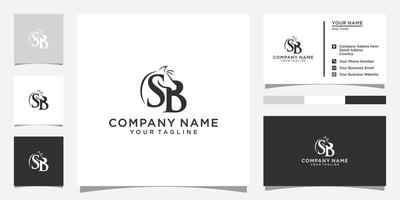 Initial letter SB or BS with horse vector logo design concept.