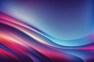 Colorful waves wallpaper, gradient background. photo