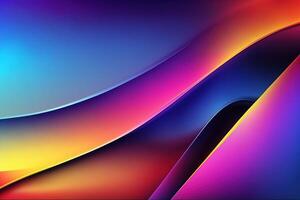 Colorful waves wallpaper, gradient background. photo