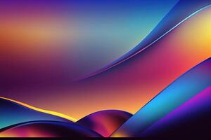 Colorful waves wallpaper, gradient background. photo