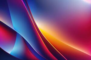 Colorful waves wallpaper, gradient background. photo