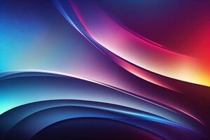 Colorful waves wallpaper, gradient background. photo