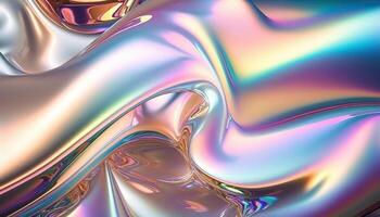 Holographic foil iridiscent background. photo