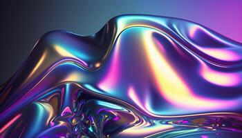 Holographic foil iridiscent background. photo