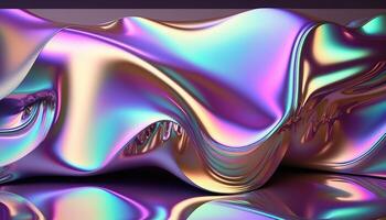 Holographic foil iridiscent background. photo