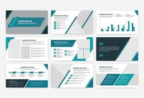 Corporate business overview presentation template design vector