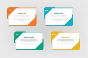 Simple card style minimal steps infographic text presentation template vector