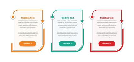 infografía presentación texto tarjeta con botón y resumen flecha forma vector