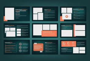 Personal portfolio and resume presentation template vector