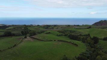 lindo aéreo Visão do são miguel Açores ilha video