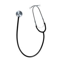 Black stethoscope isolated on a white background. Stock photo