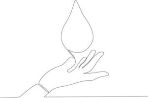 A hand and a drop of blood vector