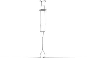 An injection and a drop of blood vector