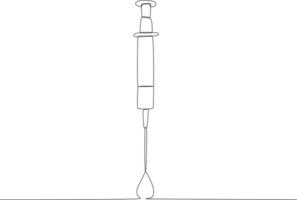 An injection and a drop of blood vector