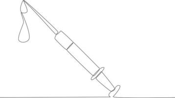 An injection with blood at the end vector