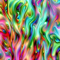 Abstract multicolor liquid holographic background, Digital painted abstract texture photo