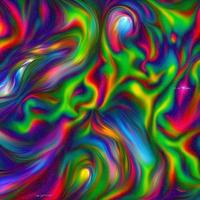 Abstract multicolor liquid holographic background, Digital painted abstract texture photo