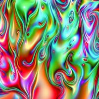 Abstract multicolor liquid holographic background, Digital painted abstract texture photo