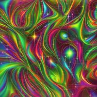 Abstract multicolor liquid holographic background, Digital painted abstract texture photo