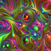 Abstract multicolor liquid holographic background, Digital painted abstract texture photo