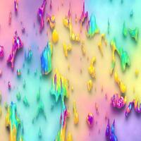 Abstract multicolor liquid holographic background, Digital painted abstract texture photo