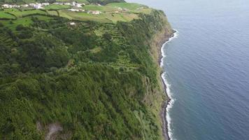 Beautiful aerial view of Sao Miguel azores island video