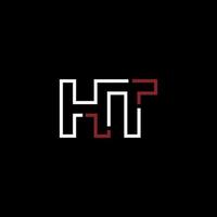 resumen letra ht logo diseño con línea conexión para tecnología y digital negocio compañía. vector