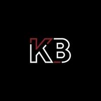 Abstract letter KB logo design with line connection for technology and digital business company. vector