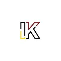 resumen letra ik logo diseño con línea conexión para tecnología y digital negocio compañía. vector