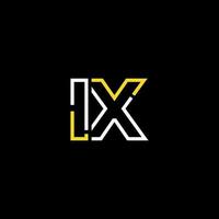 Abstract letter IX logo design with line connection for technology and digital business company. vector