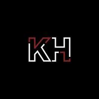 resumen letra kh logo diseño con línea conexión para tecnología y digital negocio compañía. vector