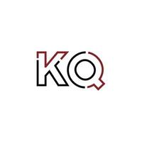 resumen letra kq logo diseño con línea conexión para tecnología y digital negocio compañía. vector