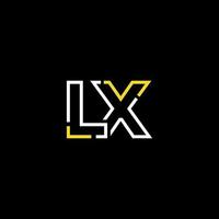 resumen letra kx logo diseño con línea conexión para tecnología y digital negocio compañía. vector