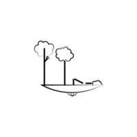 tree break tree vector icon